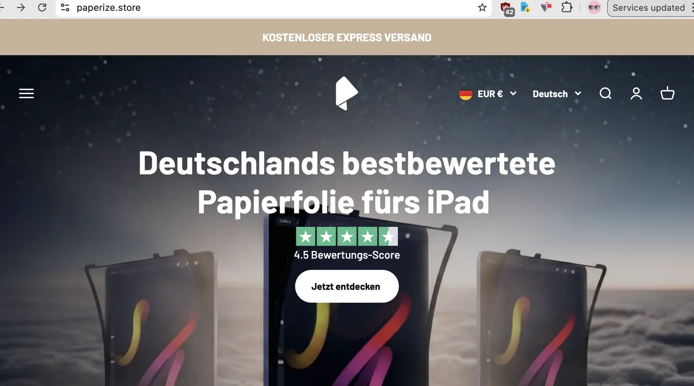 Paperize online store
